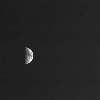 ESA Science & Technology - AMIE image of the first quarter Moon