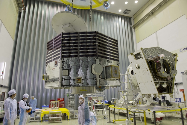 Esa Science & Technology - The Bepicolombo Mmo Being Lifted Off Of The 