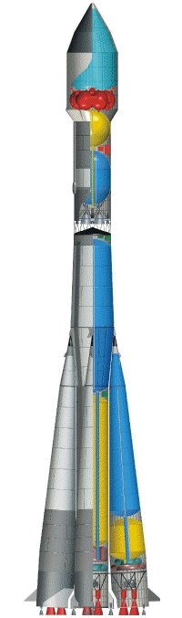 Cutaway diagram of Soyuz-Fregat launch vehicle (image courtesy of Starsem)