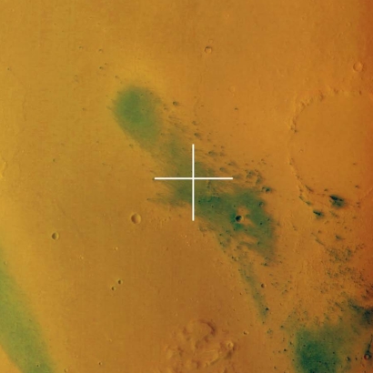 Depicts: NASA Spirit Rover Landing Site