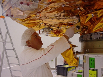 ESA Science & Technology - Installation of the Thermal Blanket