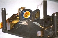 The optical path for the IR channel before integration into the instrument.