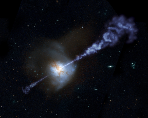 Artist's impression of galactic outflows